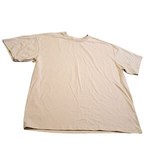 Hollywood The Jean People Oversized T-Shirt Medium Beige Neutral Boxy Fit Casual